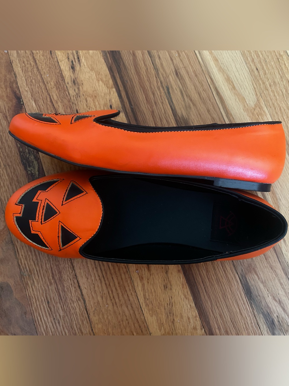 Orange Pumpkin Face Flats - Picture 3 of 3